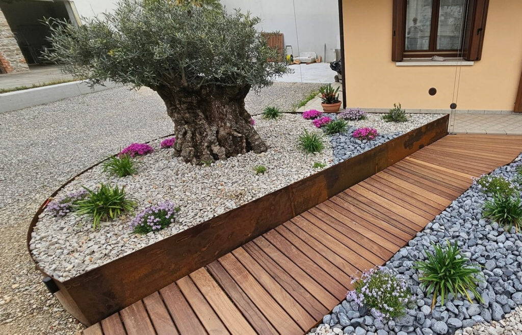 giardino bordure corten